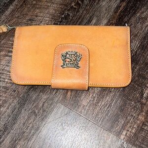 Brown Leather Wristlet by Brahmin